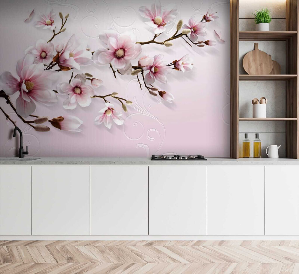 Magnólia sobre rosa delicado — interior 8