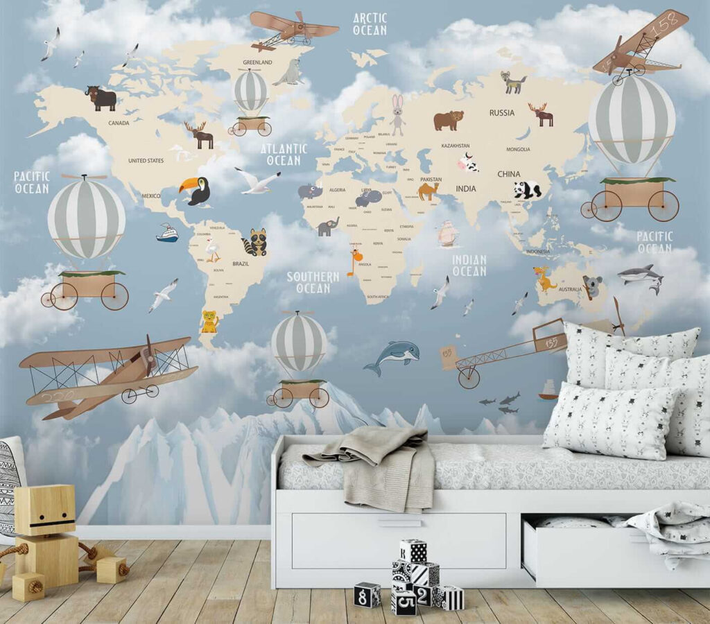 Mapa do mundo voador — interior 3