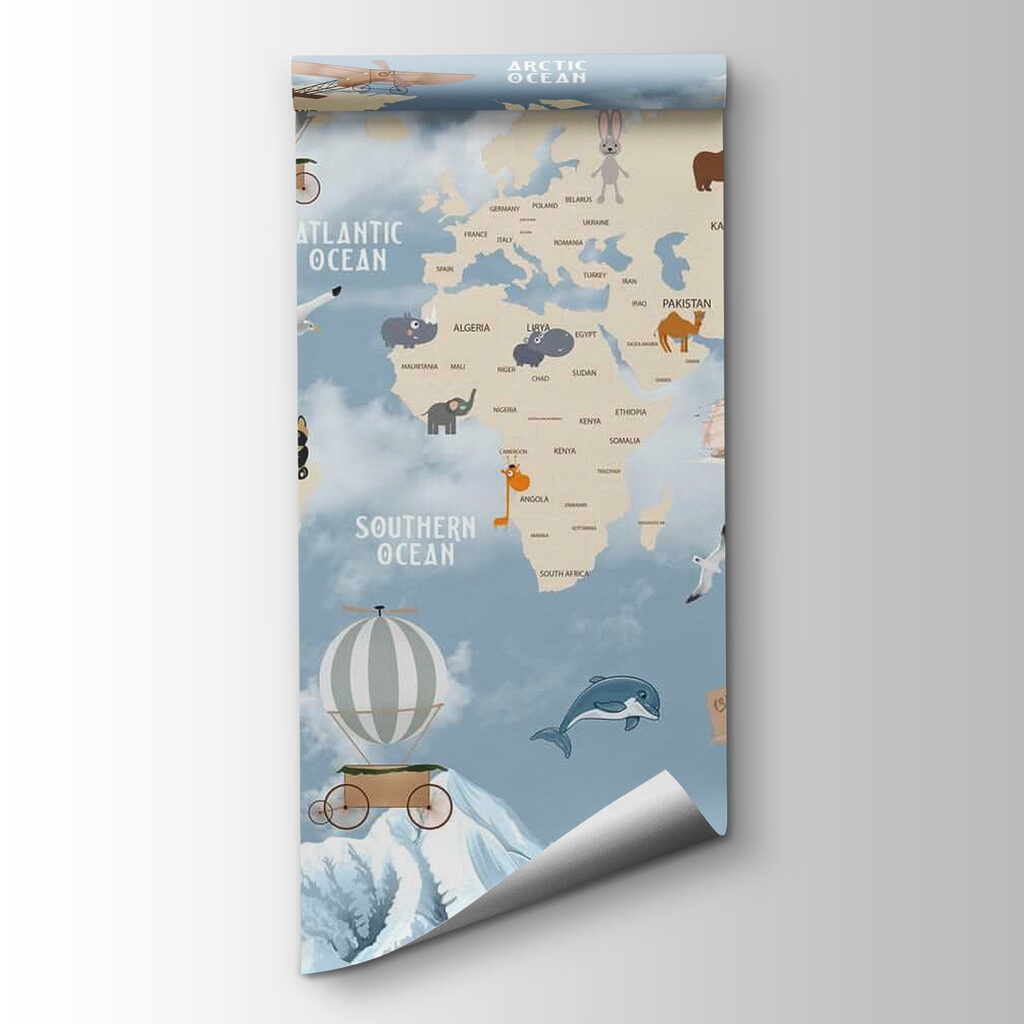 Mapa do mundo voador — vista do produto