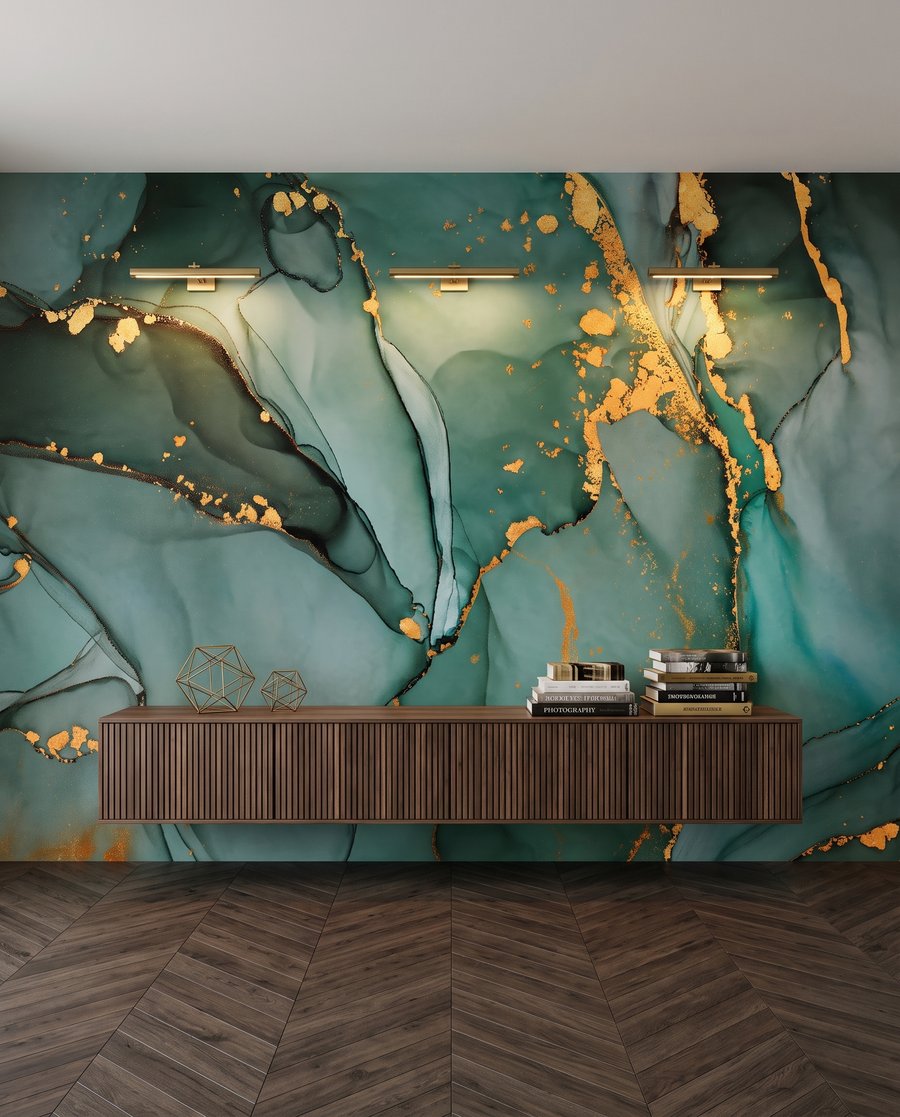Fenda dourada em verde-escuro — interior 3