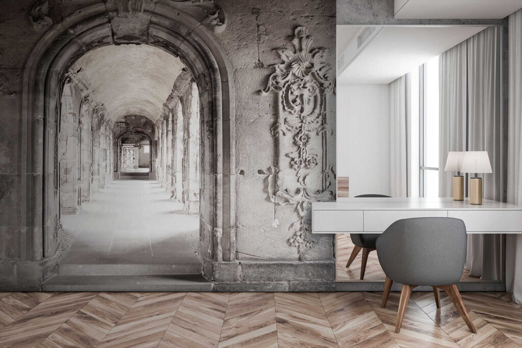 Corredor antigo com arcos — interior 2