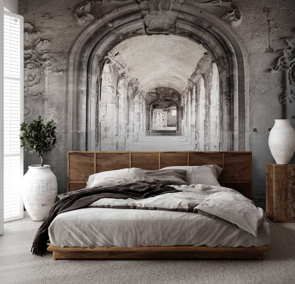 Corredor antigo com arcos — interior 3