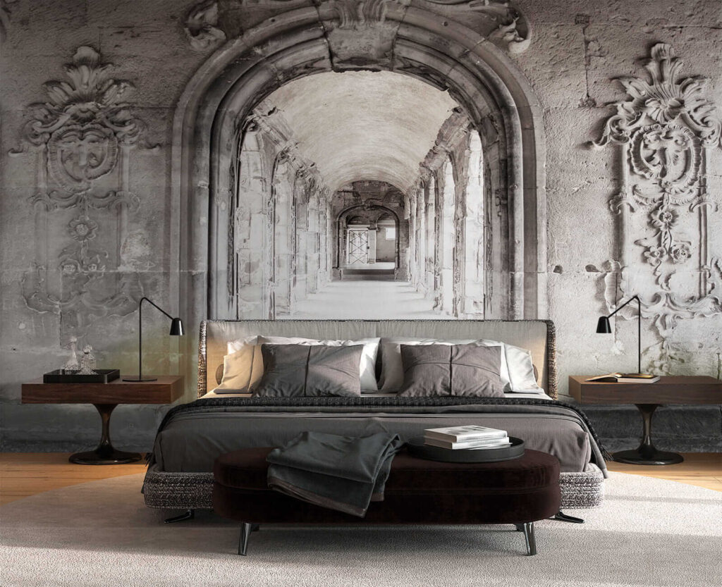 Corredor antigo com arcos — interior 4