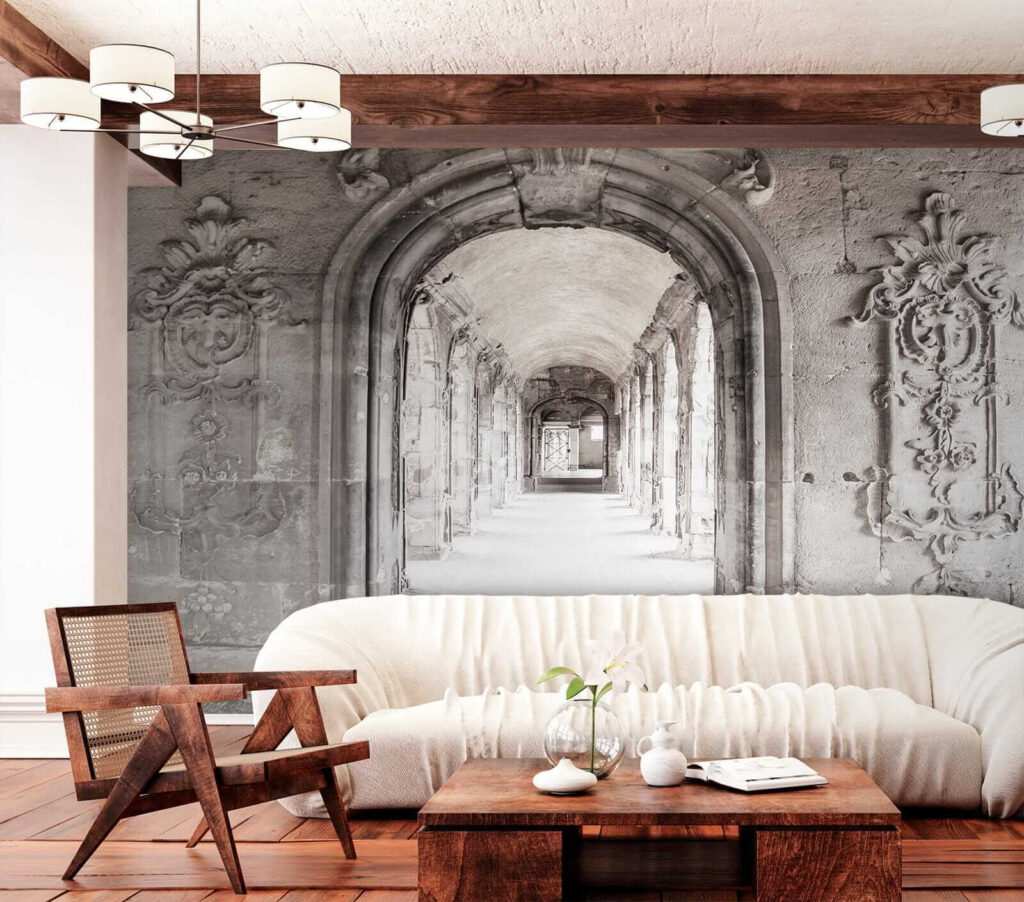 Corredor antigo com arcos — interior 6