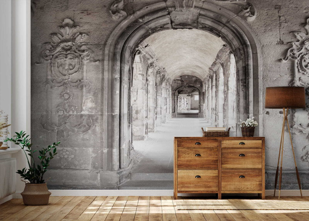 Corredor antigo com arcos — interior 7