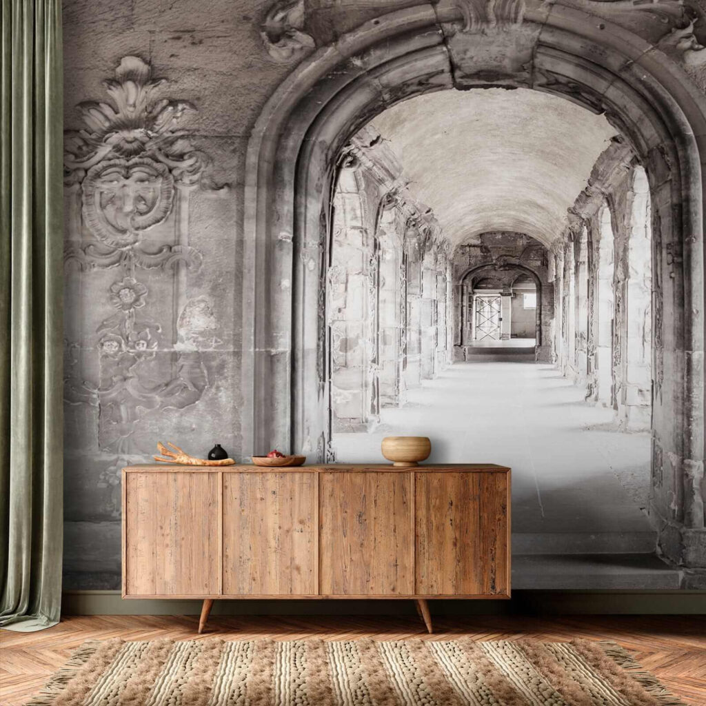 Corredor antigo com arcos — interior 8