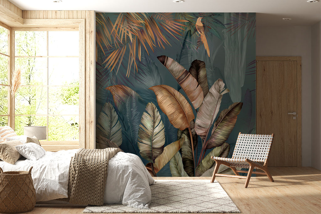 Folhas tropicais e aves — interior 5