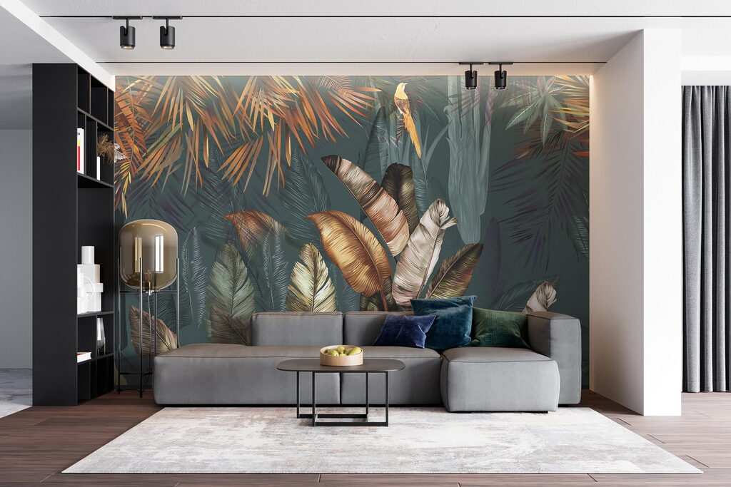 Folhas tropicais e aves — interior 7