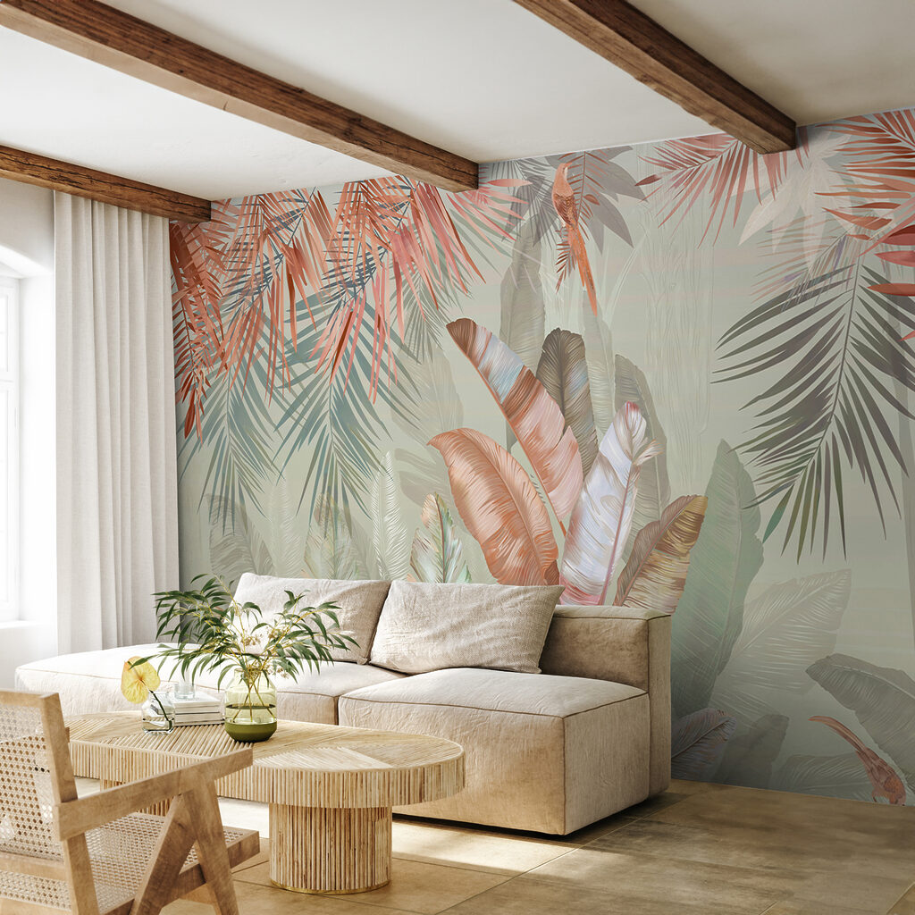 Folhas tropicais e aves — interior 7
