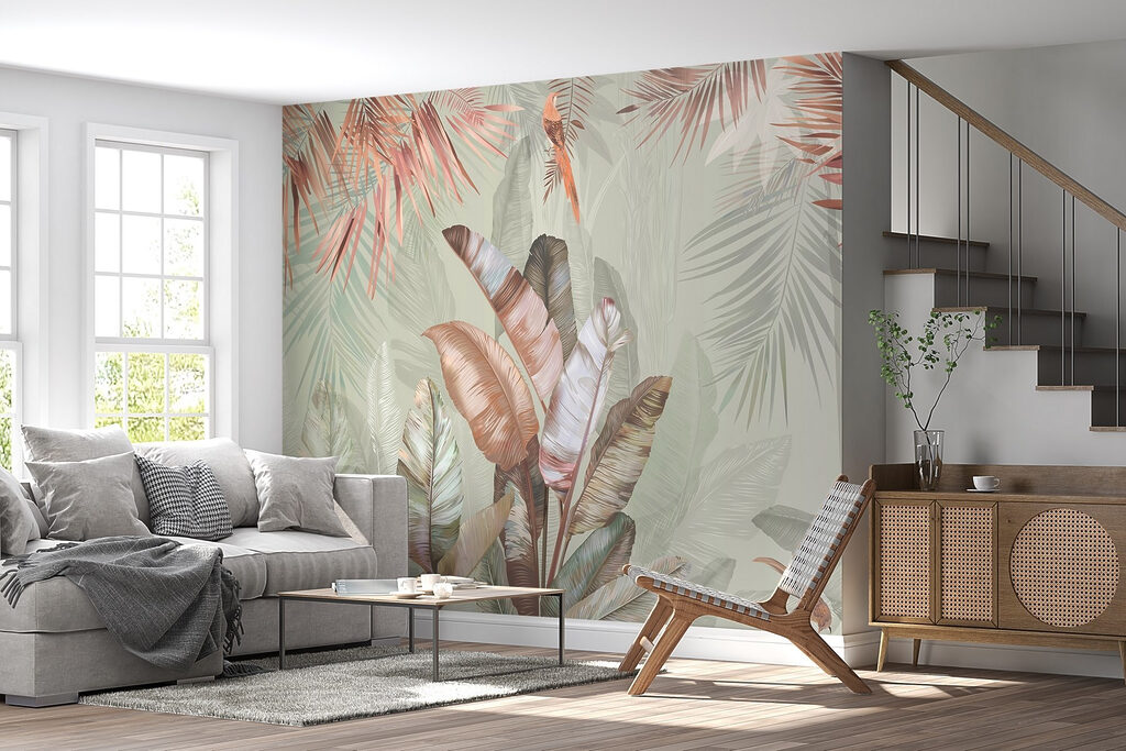 Folhas tropicais e aves — interior 9