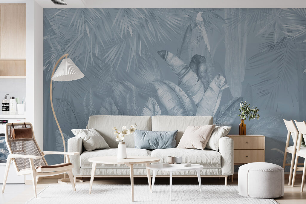 Folhas tropicais e aves — interior 6
