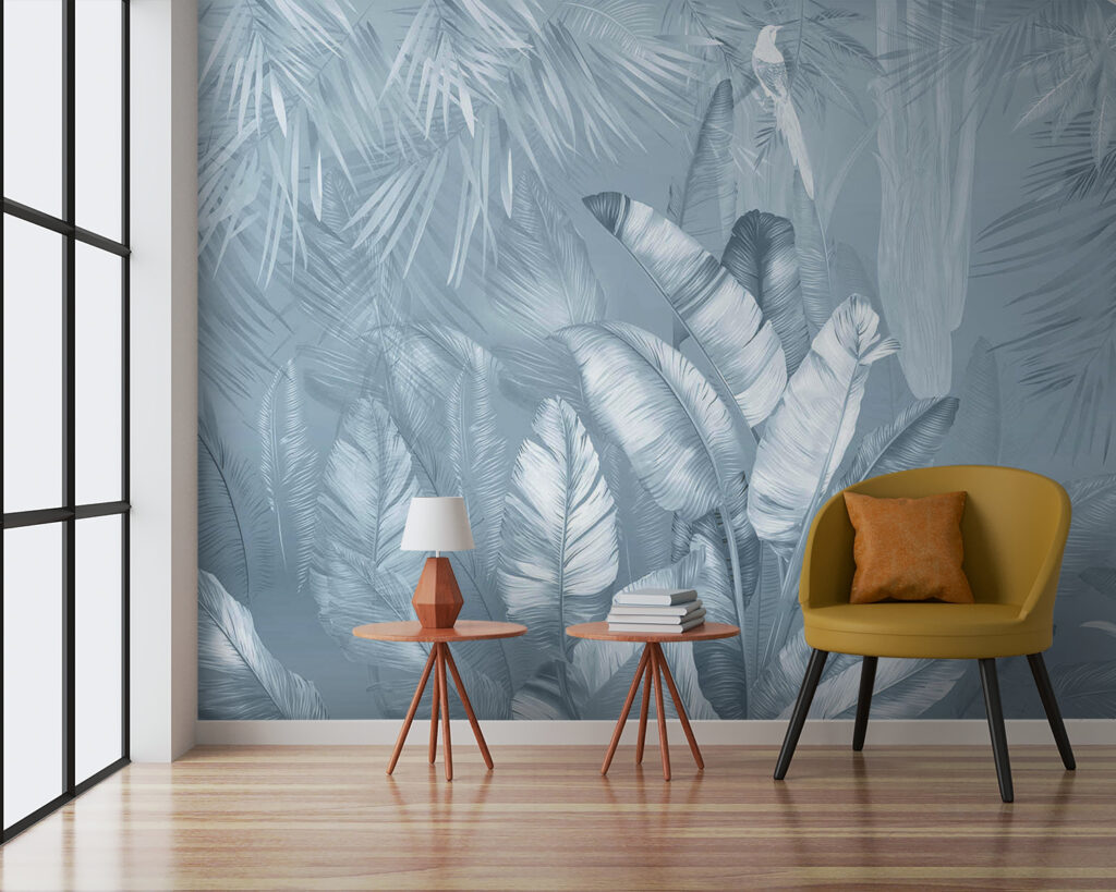 Folhas tropicais e aves — interior 4