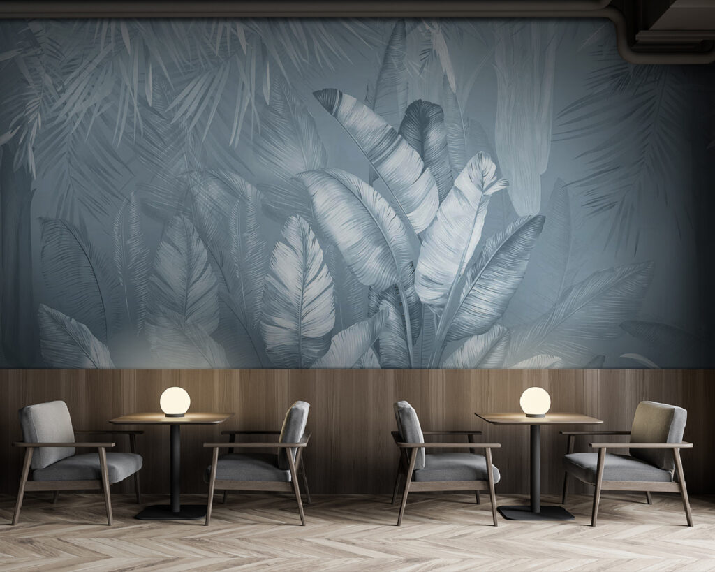 Folhas tropicais e aves — interior 5