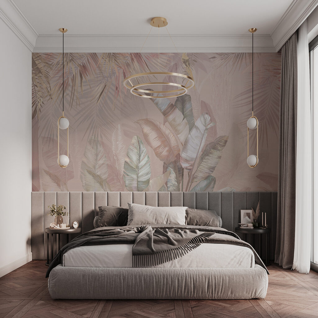 Folhas tropicais e aves — interior 5