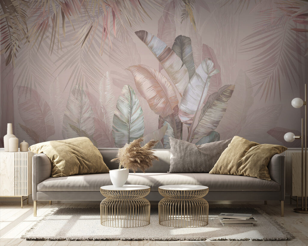 Folhas tropicais e aves — interior 4