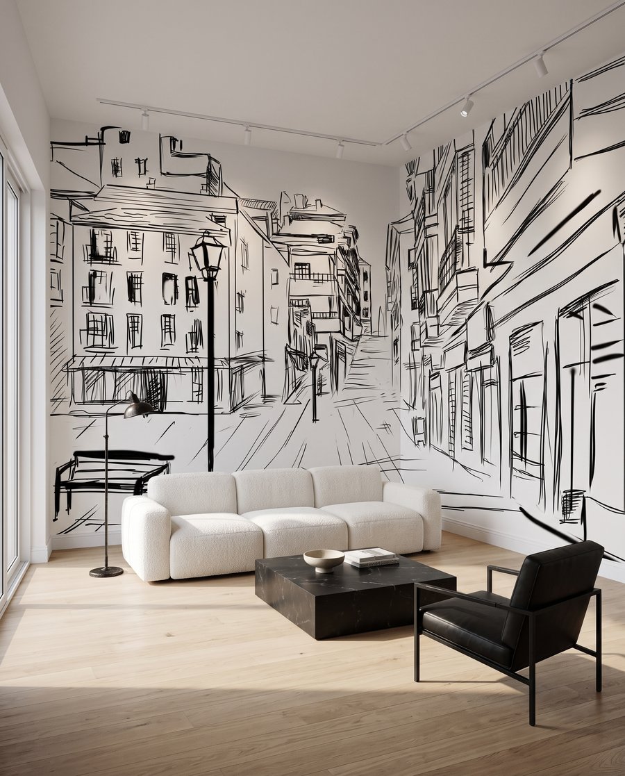 Rua em esboço — interior 3