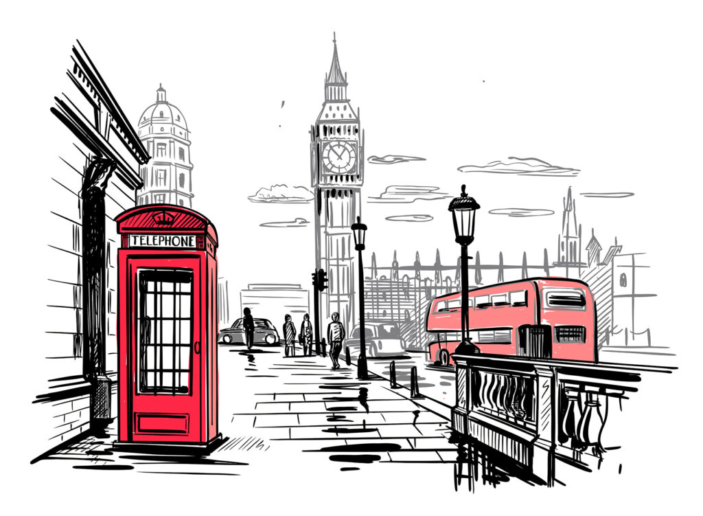 Vermelho em Londres — design completo