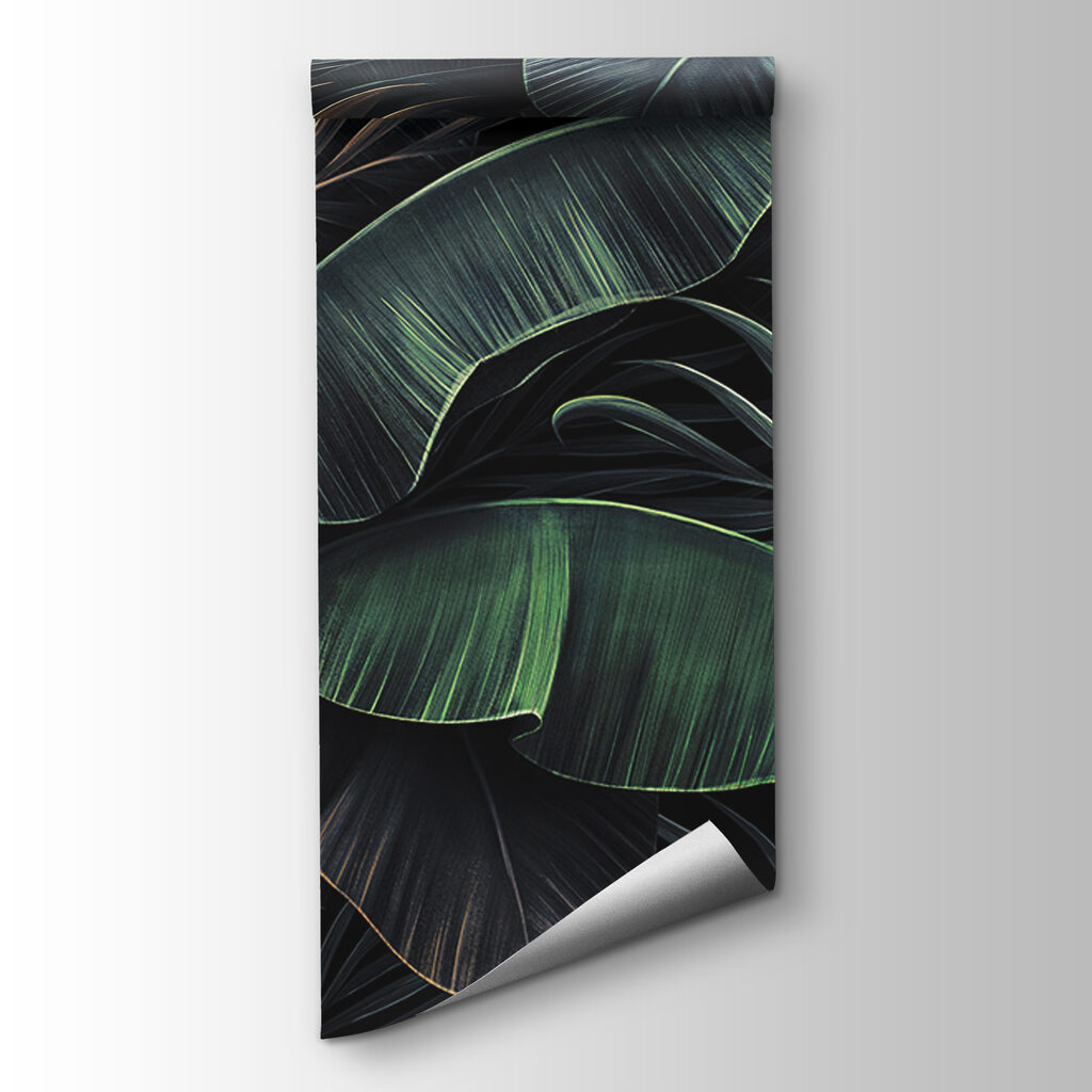 Folhas tropicais, quase pretas — vista do produto