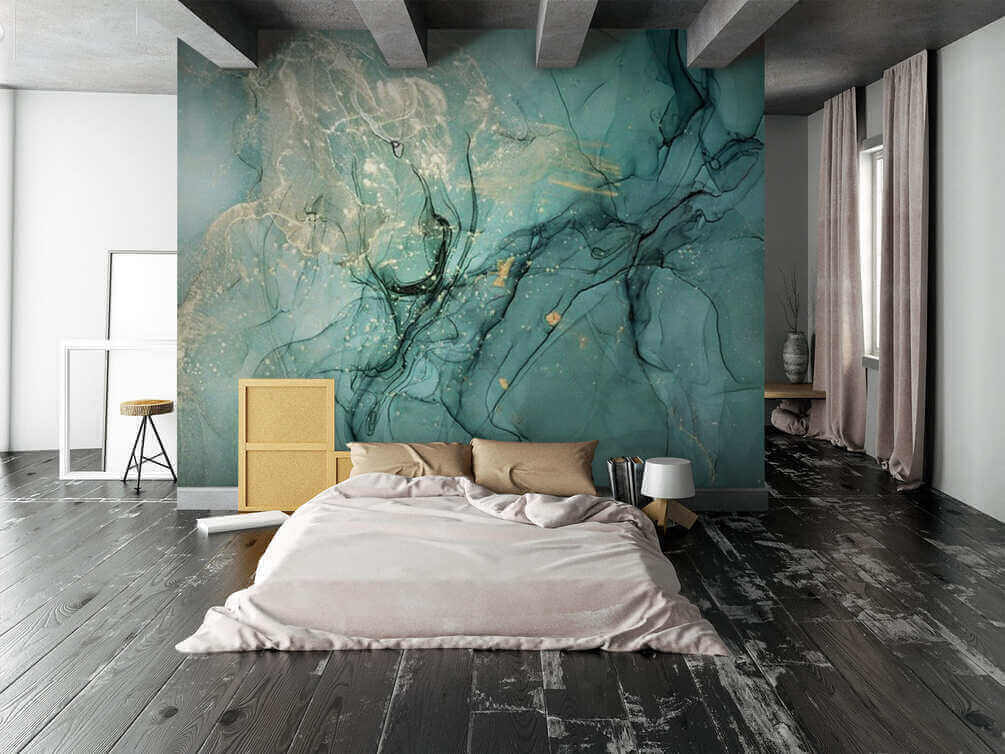 Turquesa com veios escuros — interior 1