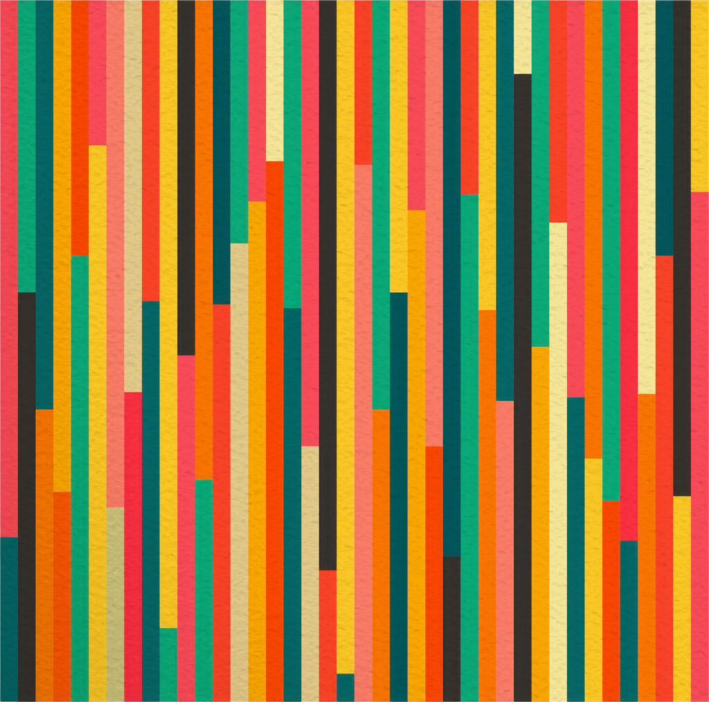 Faixas em cores festivas — design completo