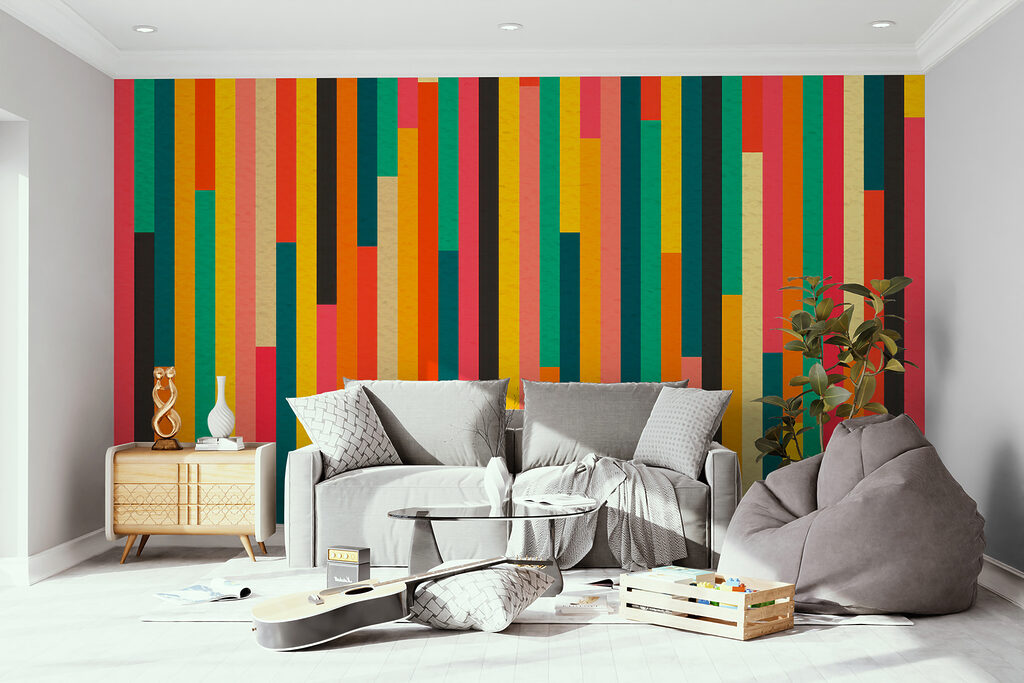 Faixas em cores festivas — interior 3