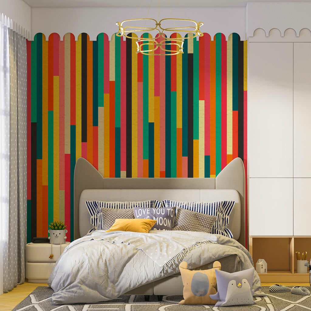 Faixas em cores festivas — interior 2