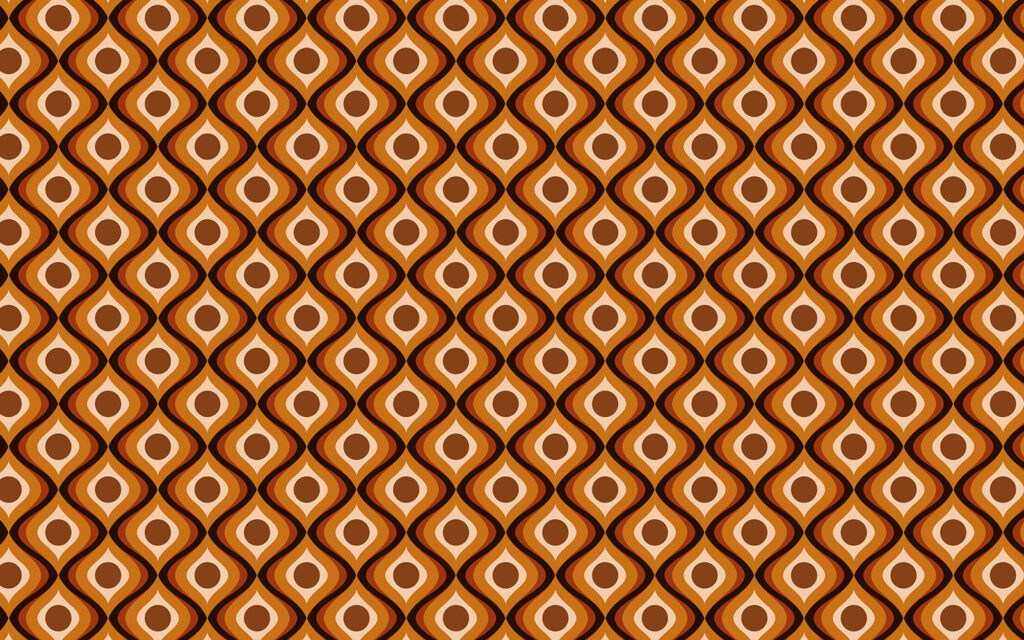 Ritmo ondulado em laranja — design completo