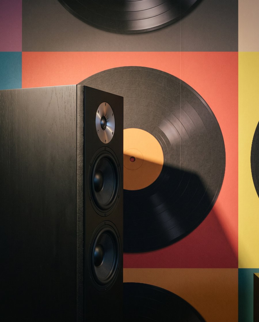 Discos de vinil coloridos — interior 3
