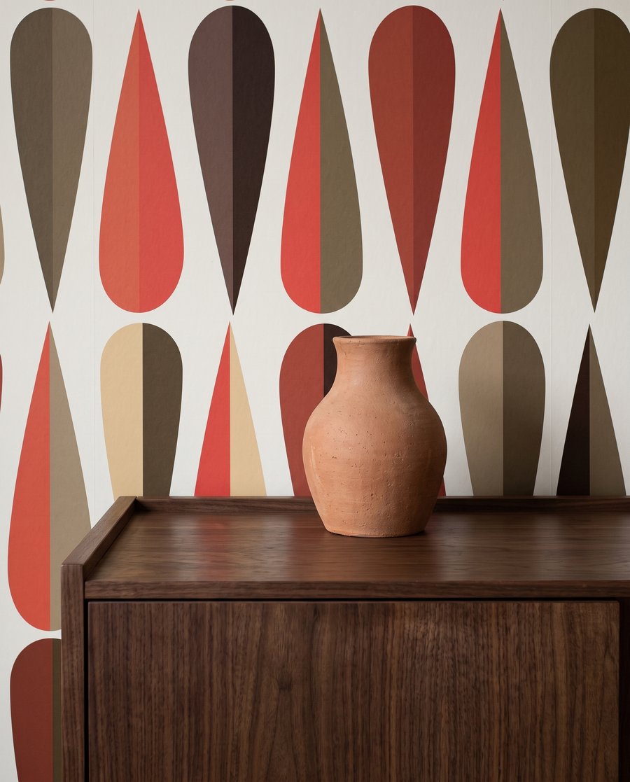 Gotas em ritmo retro — detalhe