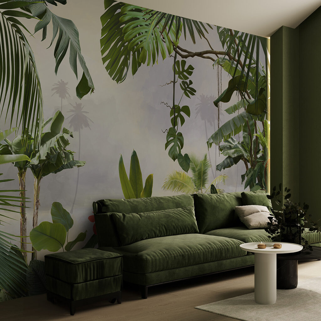 Folhas tropicais em clareira — interior 3