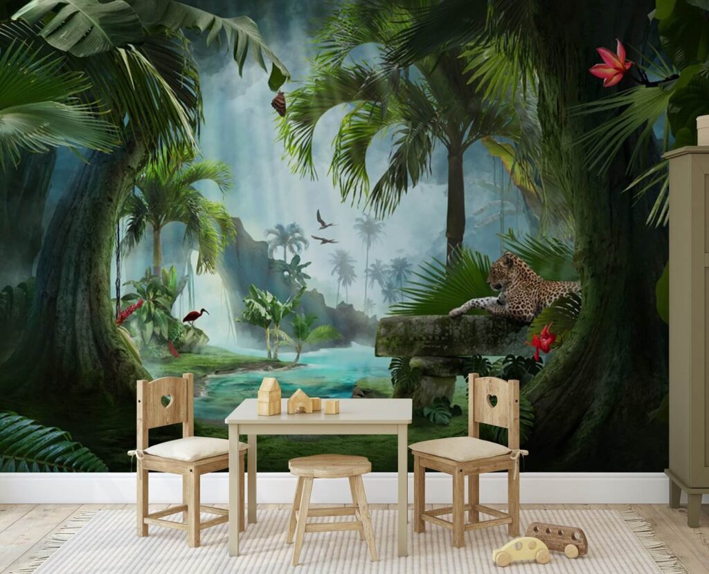 Vale tropical entre troncos — interior 1