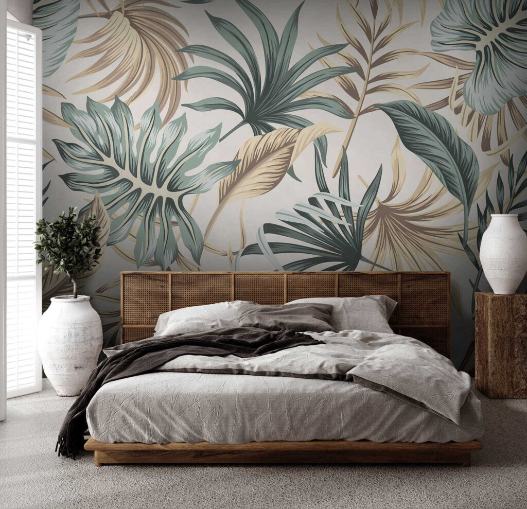 Folhas em verde suave — interior 2