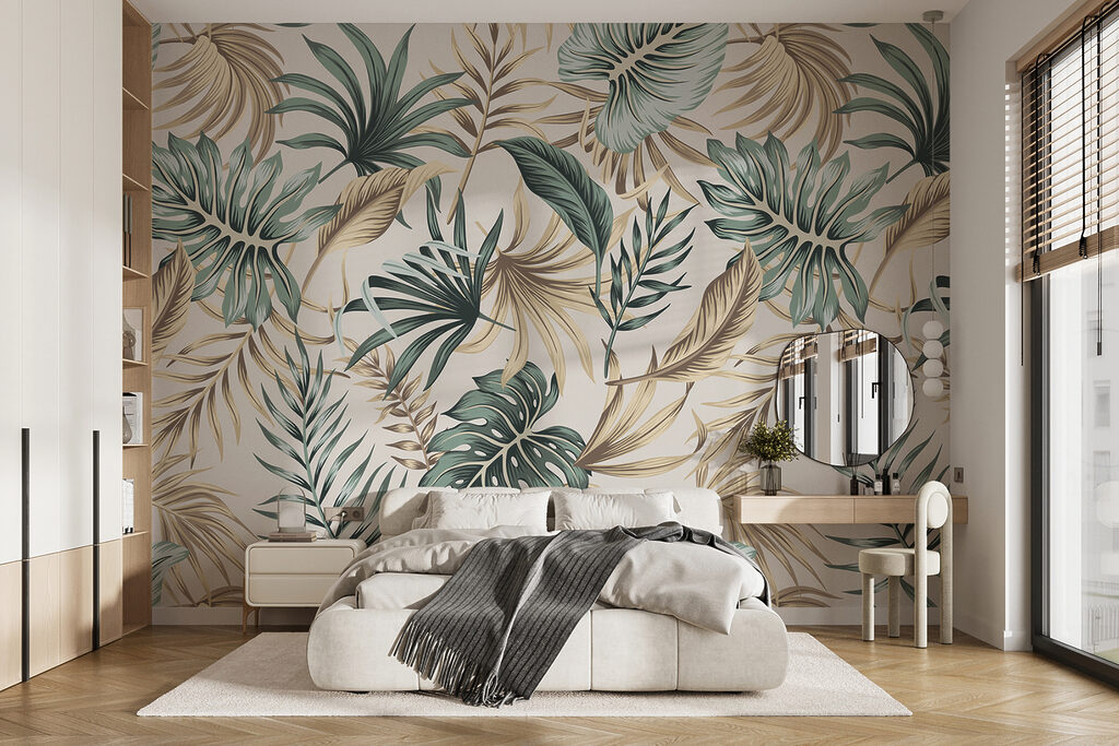 Folhas em verde suave — interior 6
