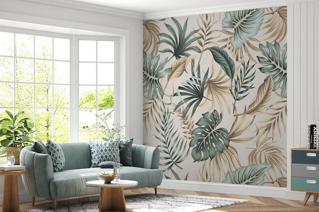 Folhas em verde suave — interior 10