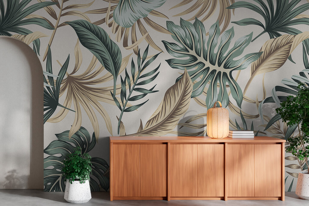 Folhas em verde suave — interior 8