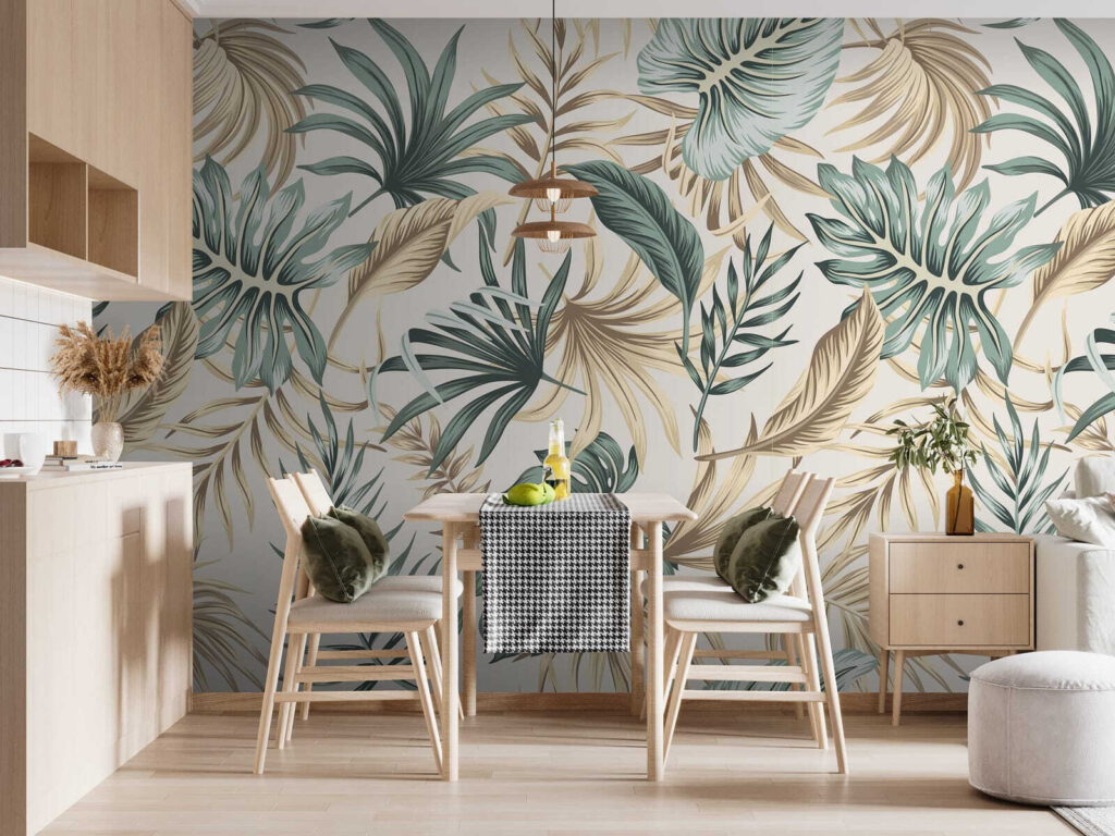 Folhas em verde suave — interior 4
