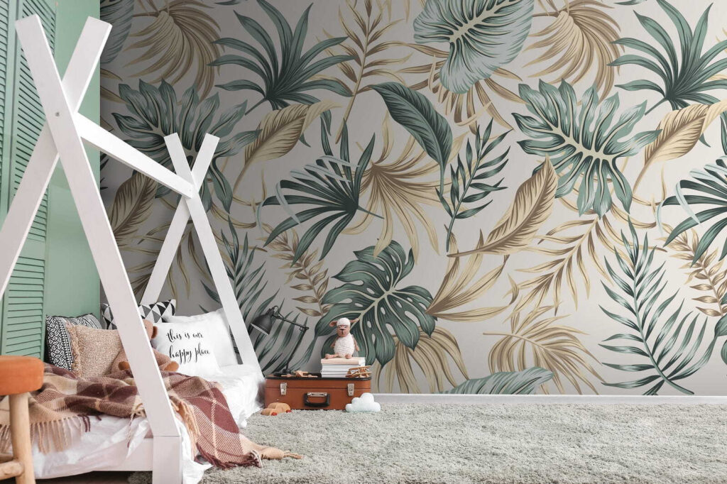Folhas em verde suave — interior 5