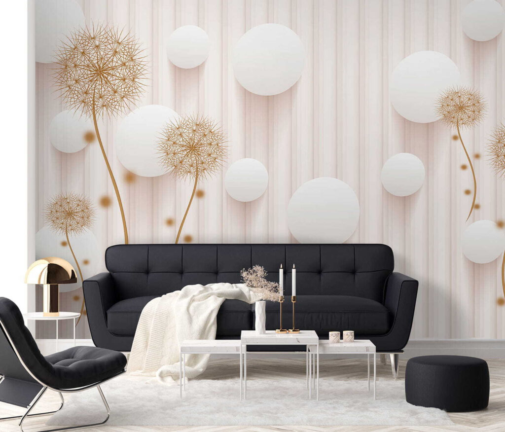 Flores brancas em faixas — interior 7