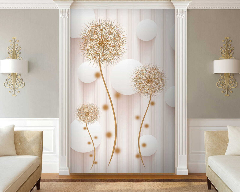 Flores brancas em faixas — interior 9