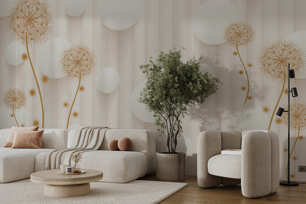 Flores brancas em faixas — interior 11