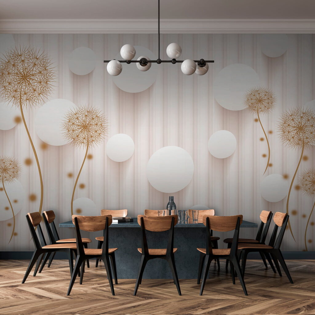 Flores brancas em faixas — interior 10
