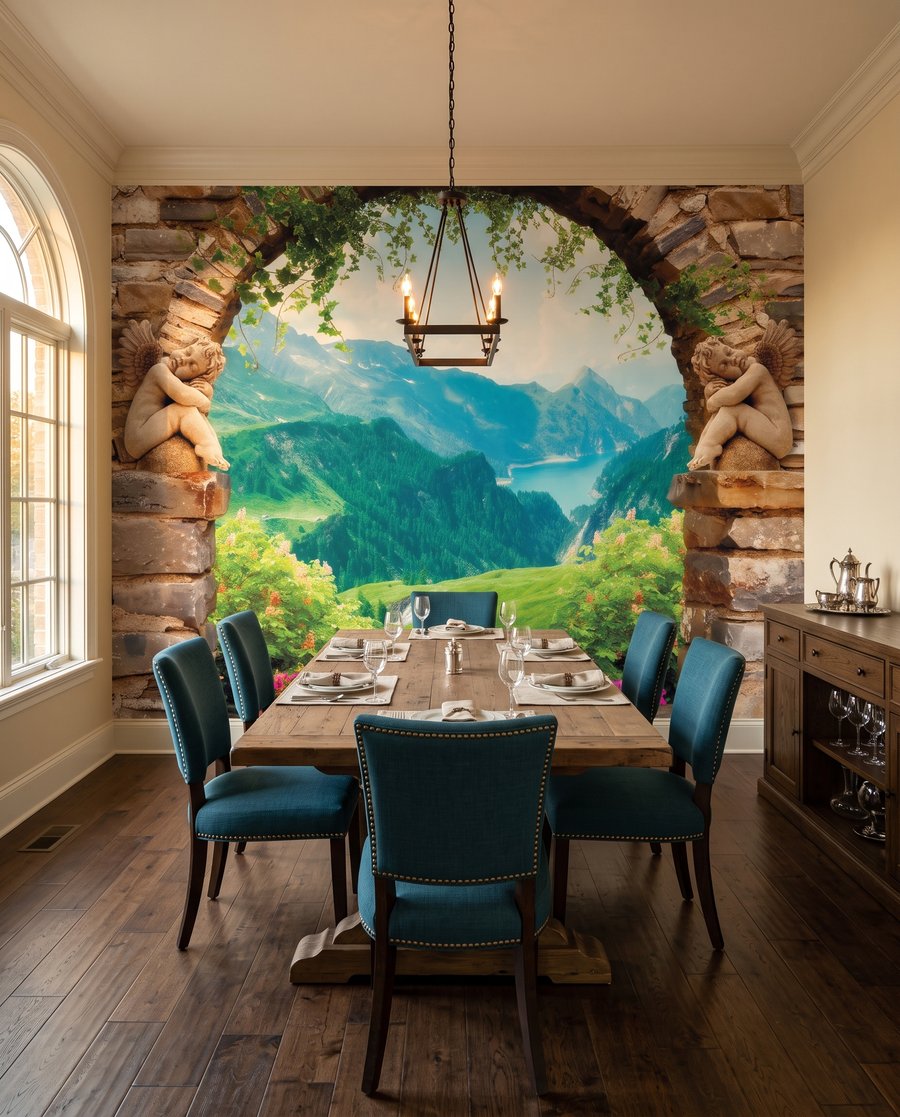 Arco sobre vale verde — interior 5