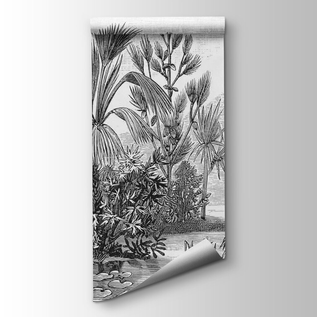 Jardim tropical em cinzento — vista do produto