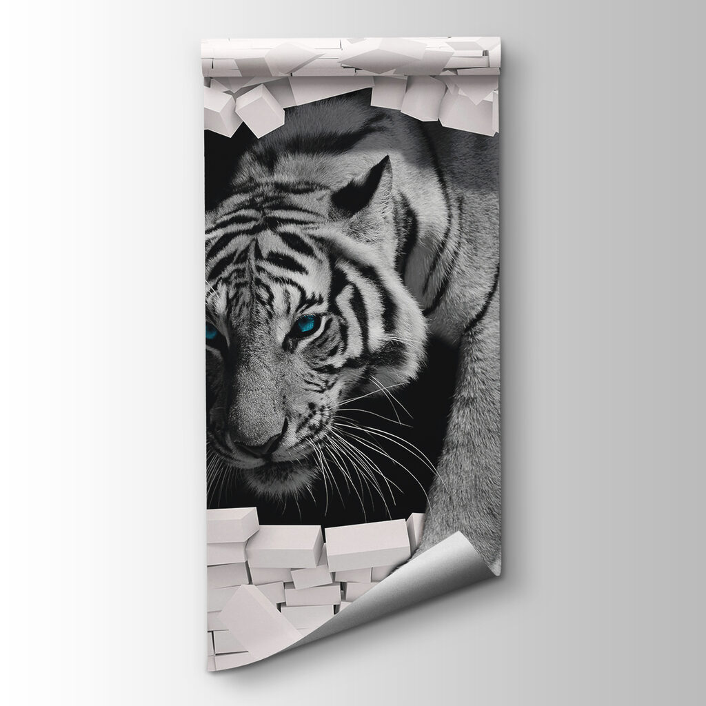 Tigre irrompe da parede — vista do produto