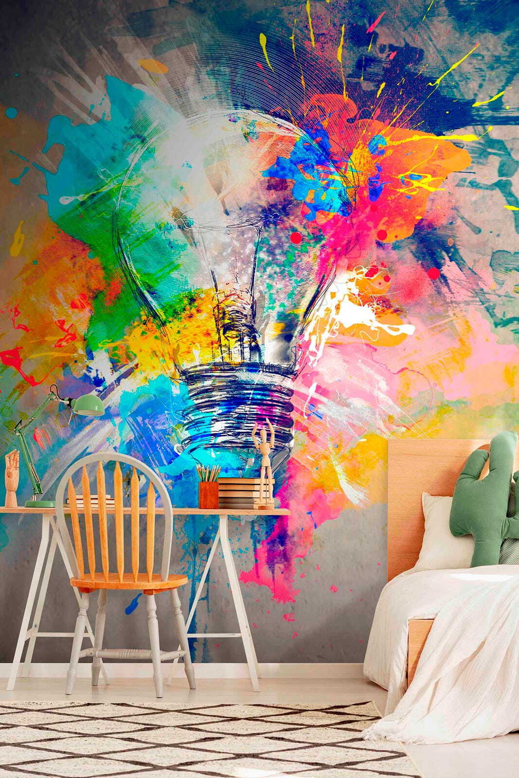 Lâmpada em tinta viva — interior 2