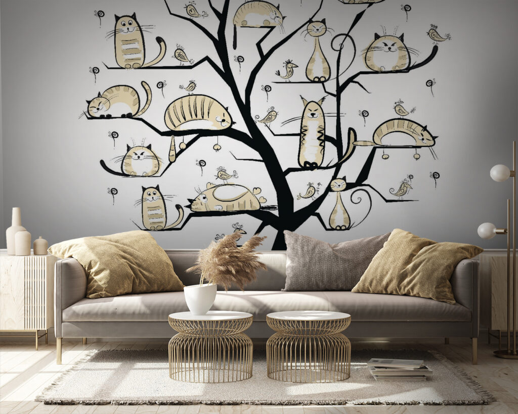Árvore com gatos — interior 4