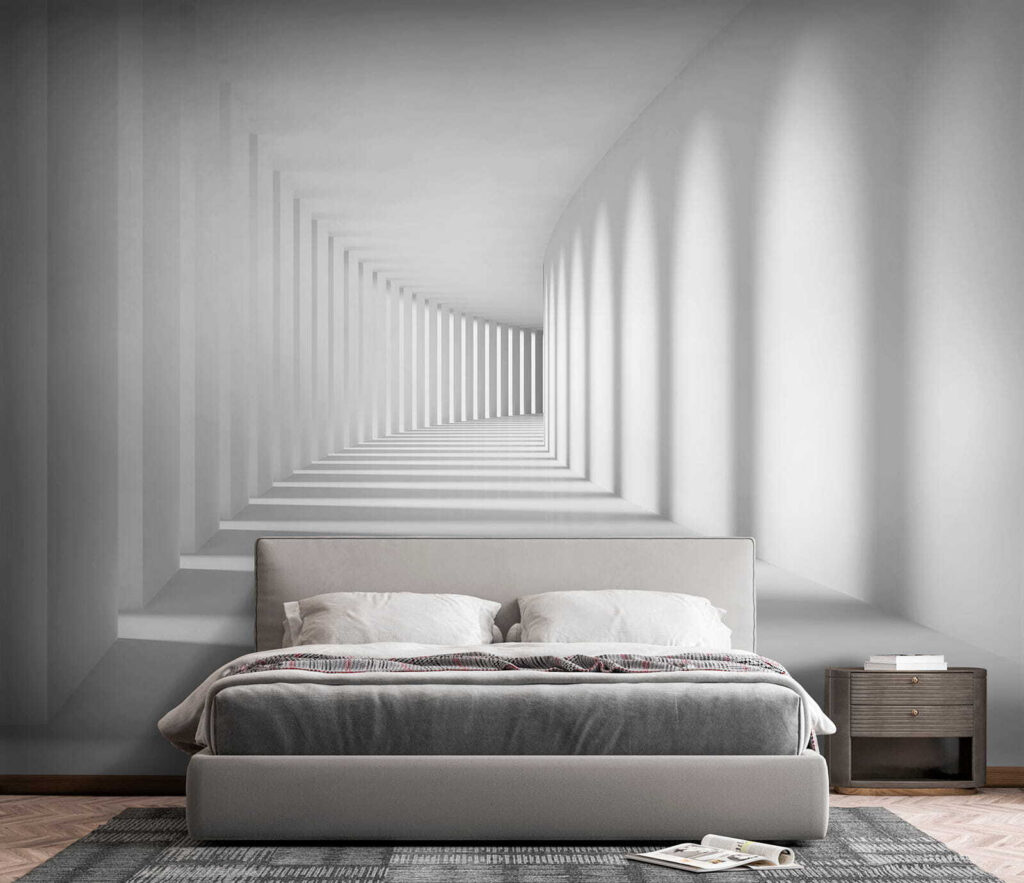 Corredor branco de sombras — interior 3