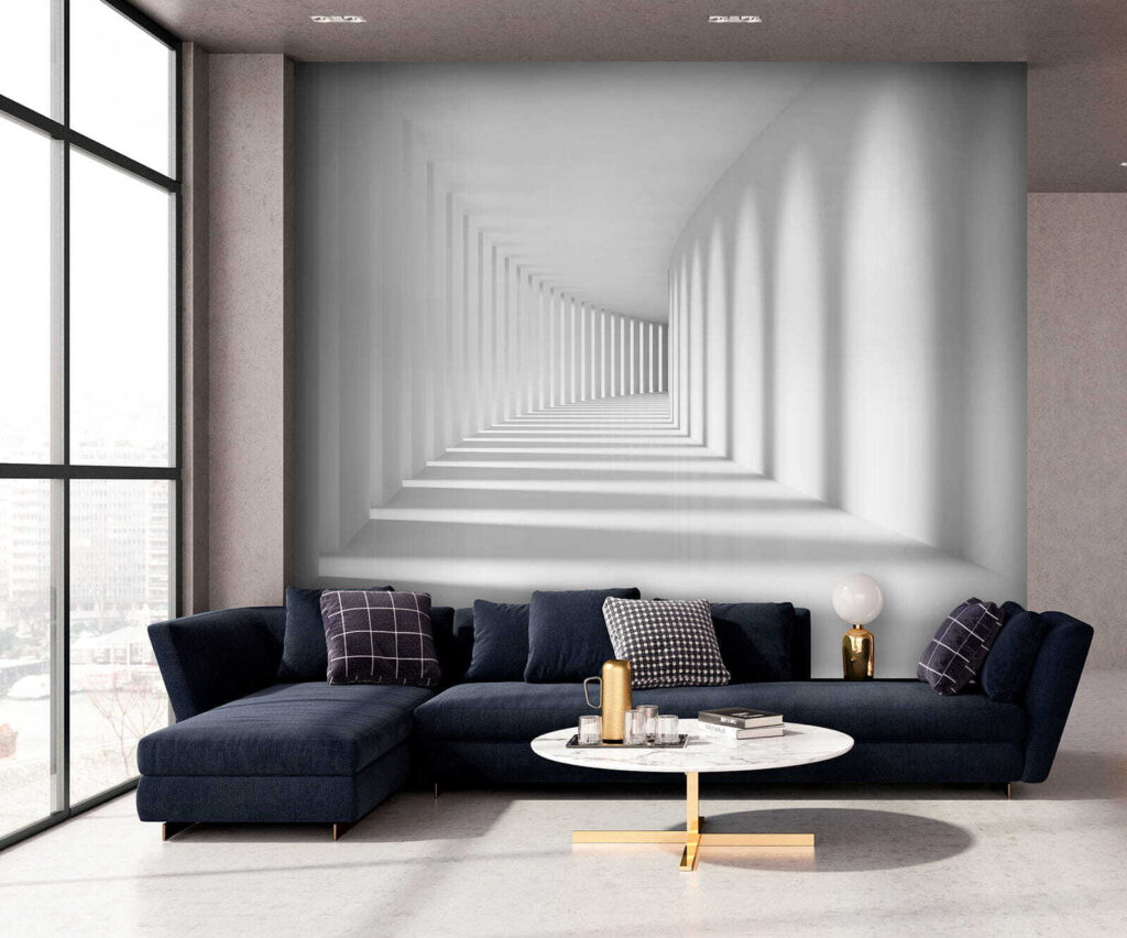 Corredor branco de sombras — interior 4