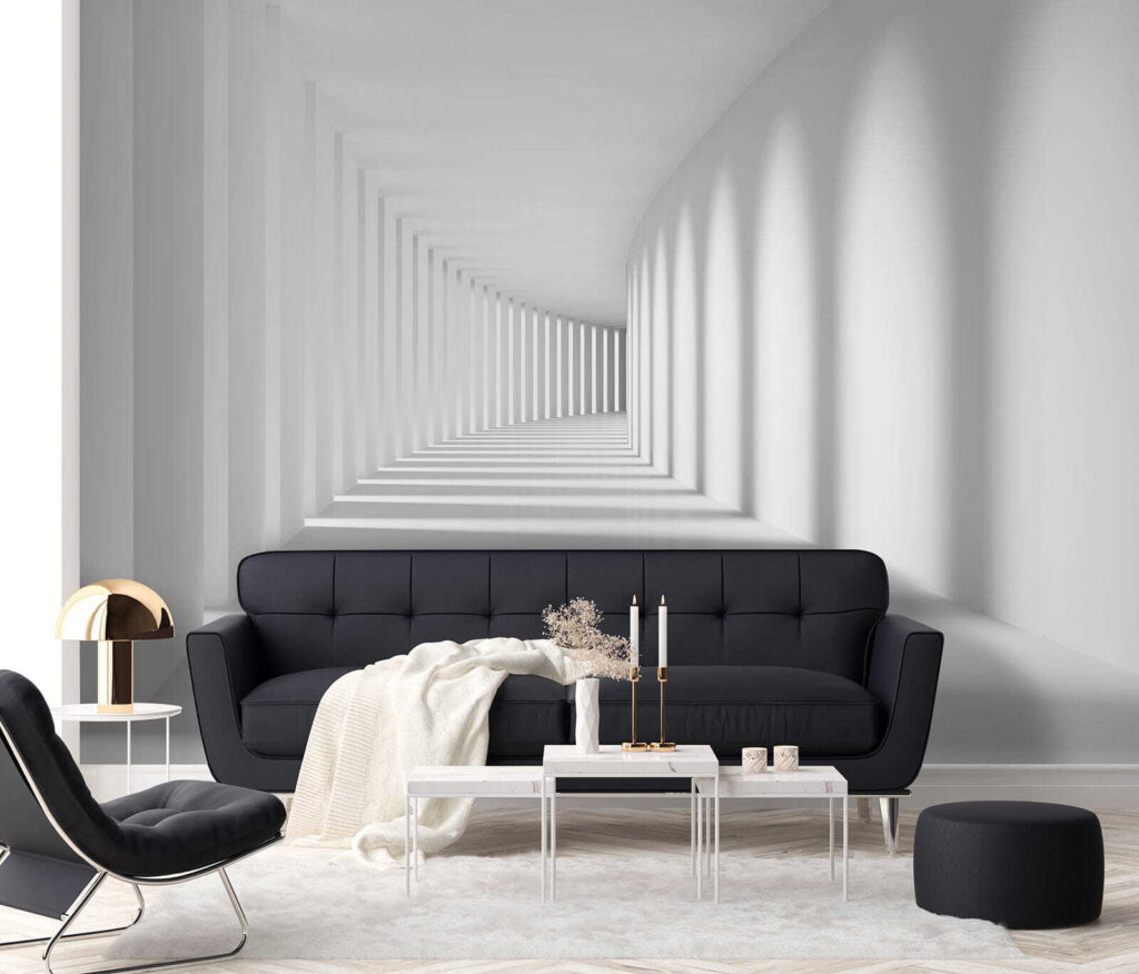 Corredor branco de sombras — interior 8