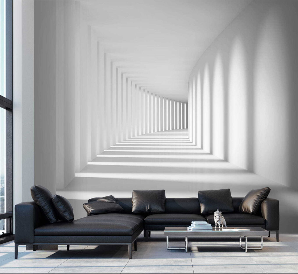Corredor branco de sombras — interior 9